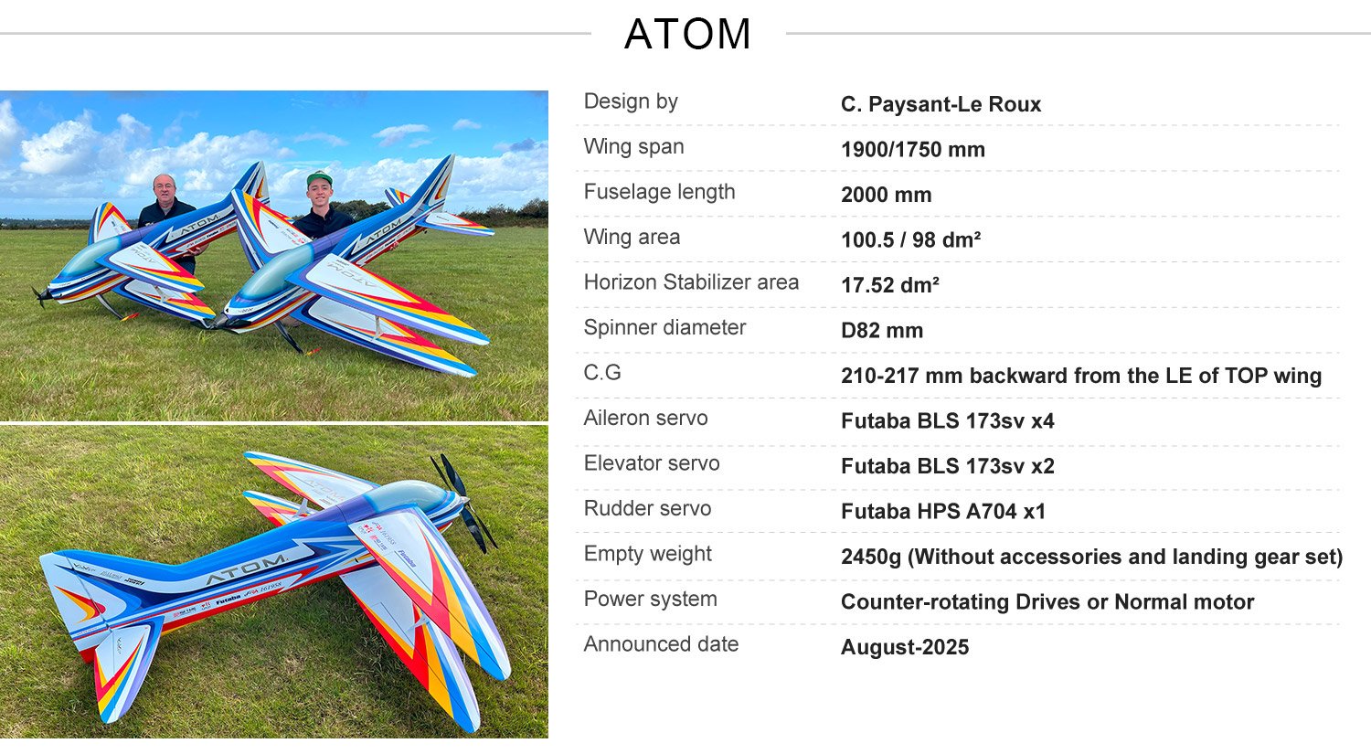 Hui Yang ATOM F3A Biplane - Christophe Paysant-Le Roux (CPLR) - Image 5